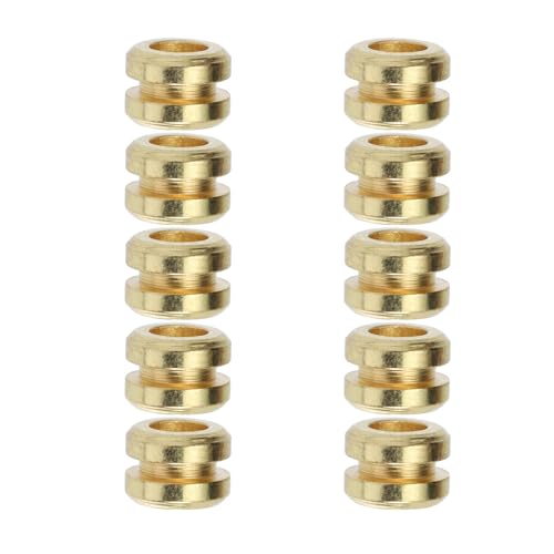Gatuida 10 Cuentas de Cuerda para Guitarra de Aleación de Zinc Dorada, Accesorio Práctico para Modificación de Cuerdas, Adecuado para Guitarra Acústica Folk