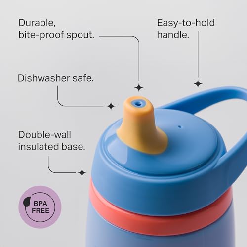 Image of Tommee Tippee Active Spout Toddler Cups, 1-3 Years, Insulated, 9oz (Pack of 6)