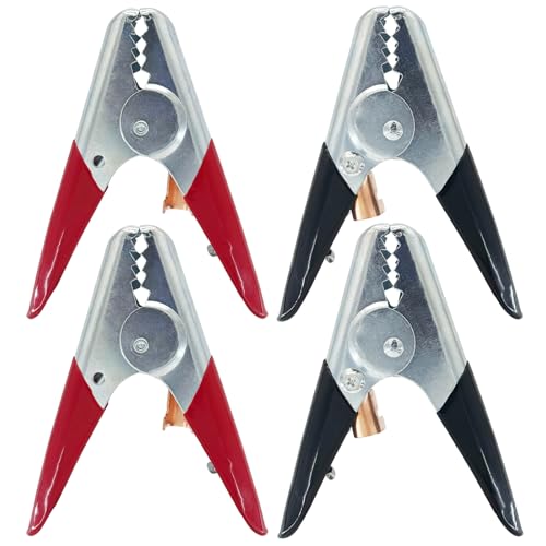 Ampper Replacement Jumper Cable Clamps 1100A Heavy Duty Car Battery Clamp Ends for Jumper Cables Jump Starter Charging and Testing (2 Pairs)