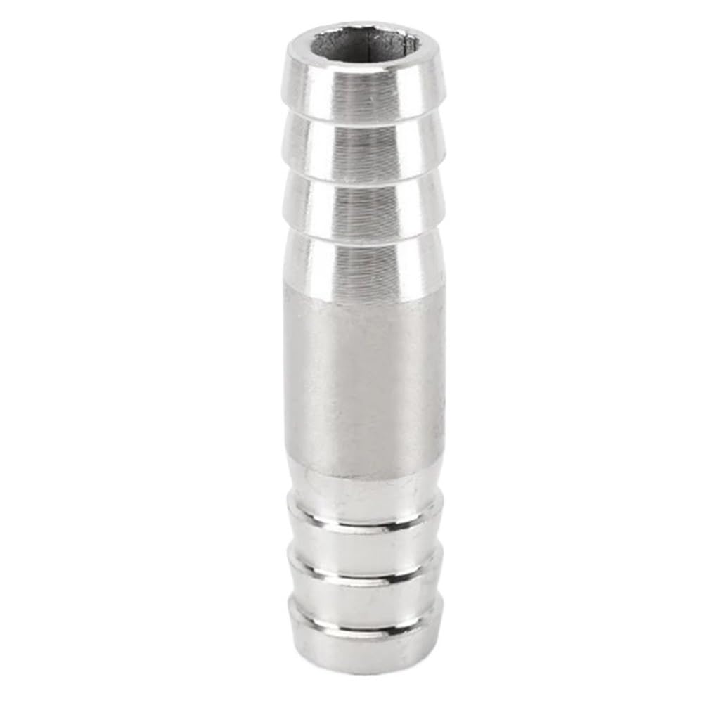 Yjqhody One Color 1Piece Equals Straight Pipe Fitting Hose Barb Pagoda Joint, Ss304 2 Way Connector For Hydraulic Systems(14Mm)