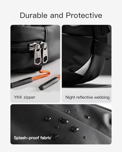 Image of Inateck Sling Bag X-Mini, Durable Fanny Pack with RFID Blocking, Water-resistant Belt Waist Bag with Quick-adjust Strap, Stylish Waist Pack for Men, Women, Travel, Hiking, Cycling, Work, Sports, Black