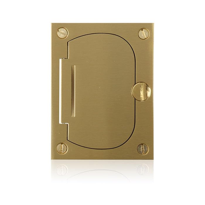 Couvercle en laiton Leviton FBCR1-FLB pour prises de sol de salon