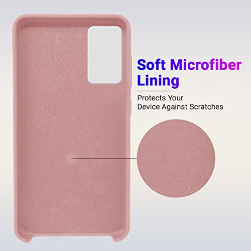 Image of LIRAMARK Liquid Silicone Soft Back Cover Case for Samsung Galaxy Note 20 (Pink)