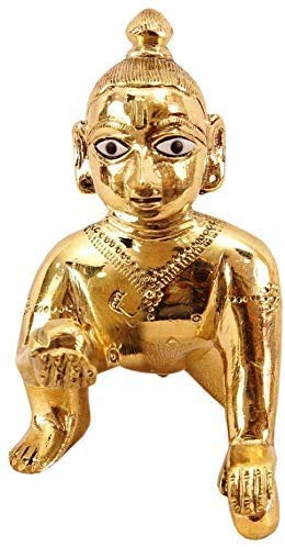 Estatua Bal Gopal Krishna Latón Mediana miniatura 2