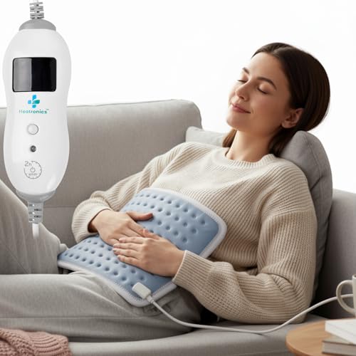 Image of Heatronics Electric Heating Pad Regular | Heating Pad for Period Pain & Back Pain | 5 Heat Levels + SafeHeat Timer | ThermoSync Engine | TheraFlex 6-Layer Build | ISO 13485 & CDSCO Certified | 1-Year HeatCare Warranty