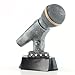 Decade Awards Silver Microphone Trophy - Celebrate Their Voice with This Mic Award for Announcer, DJ, Karaoke or Singing - Engraved Plate on Request (6 Inch Tall)