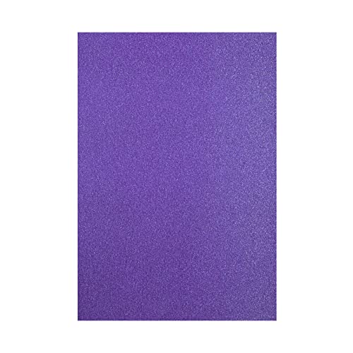 Florence Papier Pailleté Violet - A4 - 5 - 350 g/m² - Papier Cartonné à Paillettes pour Loisirs Créatifs, Scrapbooking et Cartes de Vœux