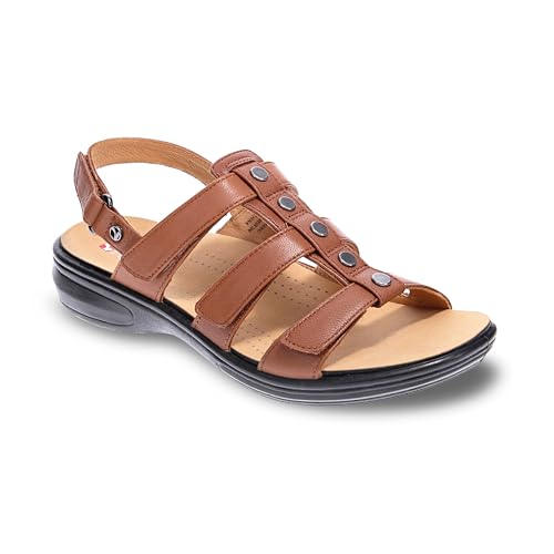 Image of Revere Toledo Women's Sandals - Gladiator Inspired Premium Leather Walking Sandals - Stylish and Trendy - Orthotic-Friendly with Arch Support and Adjustable Fit