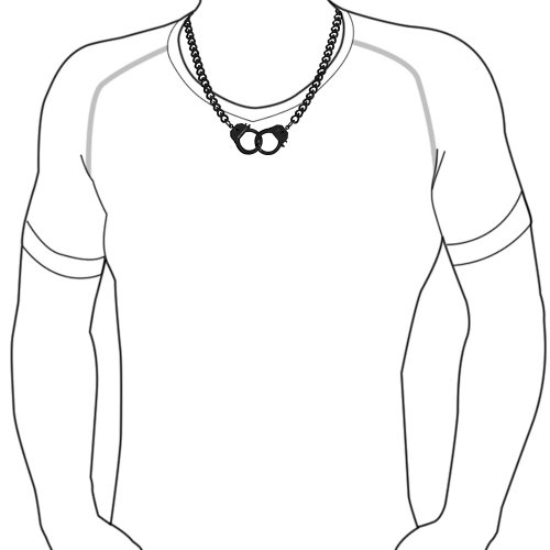 Collier menottes pendentif chaîne 20 pouces idée cadeau adolescents - 5