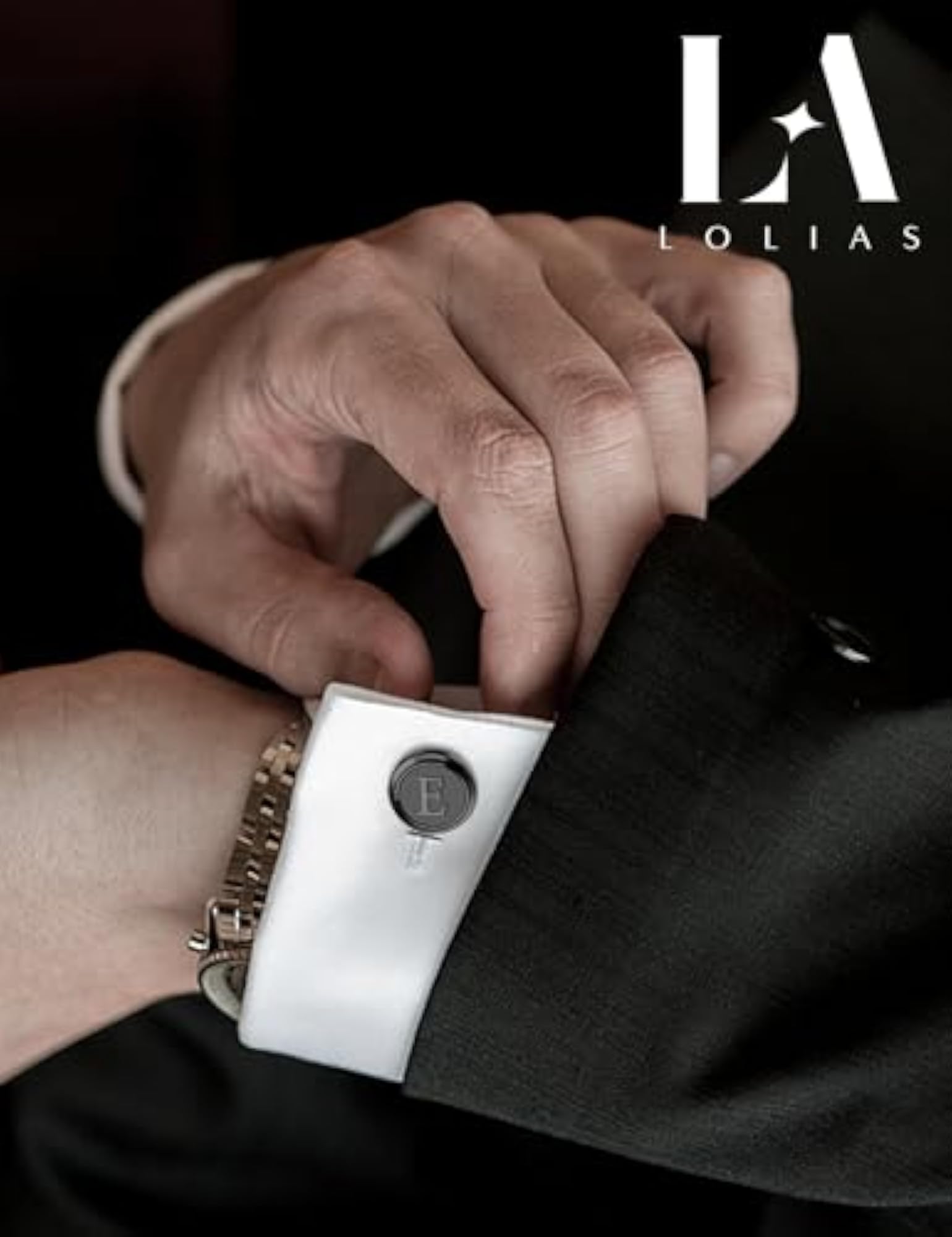 3 Pairs Classic Letter Cufflinks with Gift Box