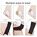 Peosaard Arm Sleeves, Arm Sleeves for Women 4 Pair 8.7x2.4in Elastic Compression Sleeve Women Black & Skin Color Slimmer for Sports, Yoga, Elbow Sleeve