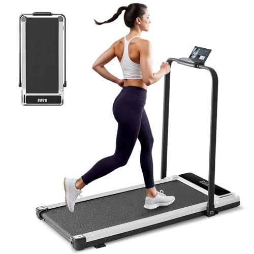 Image of Walking Pad Under Desk Treadmill, Portable Compact Electric Walking Treadmill, Quiet Fitness Machine with Remote Control & LED Display for Home Office
