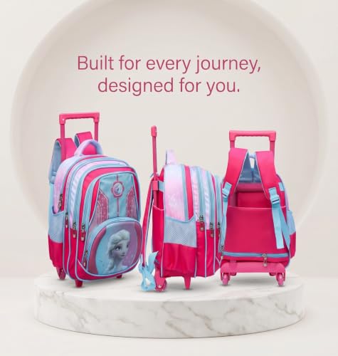 Image of ADSON 3D Embossed School Trolley Bag Large School Bag for Boy Girl, Kids School Bag, Travel Backpack for Girl Boy, Ideal for Children Trolley 16 Inch Water Resistant