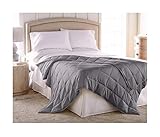 Harmonia Weighted Blanket Adult 15 lbs :: Cotton Shell, Glass Bead Fill, 60' x 80', Dark Gray + Duvet Cover, Weighted Blanket for Adults 15 lbs