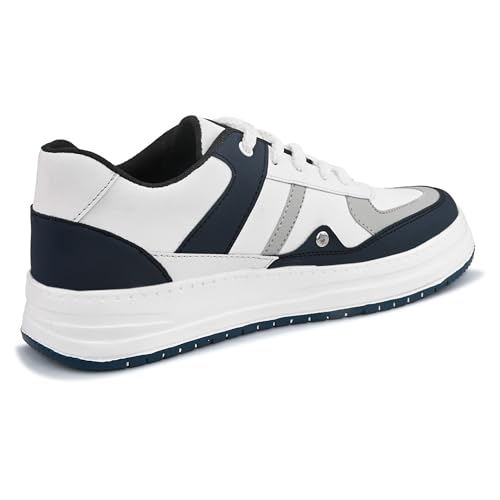 Image of Centrino Low-Top Sneakers for Men | Casual Shoes for Man Stylish | Lightweight Lace-Up Canvas Walking Shoes | Cushioned Insole | Breathable Comfortable Anti-Skid Sole | Trendy Mens Sneaker Shoes Daily (9536)
