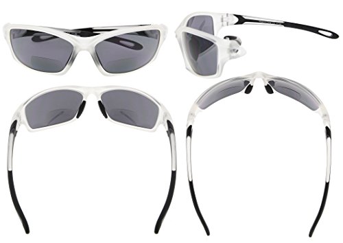 Image of Eyekepper Bifocal Sunglasses for Women Men, Rectangular Frame | Outdoor Sports Bifocal Reading Sunglass, with Readers Built in, Mens Tinted Sun Reader Bifocals, Ladies Cheater,Wrap Half Rim
