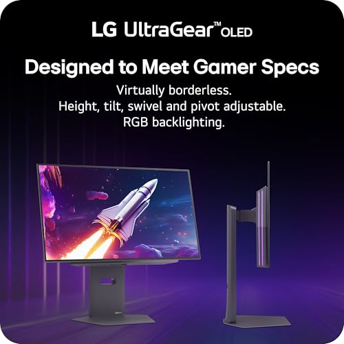 LG 27GX790A-B 27-inch Ultragear OLED Gaming Monitor QHD 1440p 480Hz, 0.03ms, DisplayPort 2.1, True Black 400, NVIDIA G-Sync, AMD FreeSync Premium Pro, HDMI, USB, Tilt/Height/Swivel/Pivot Stand, Black - image 9