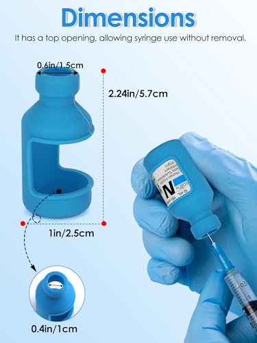 Image of YOUSHARES Insulin Vial Cover Insulin Bottle Protector - Silicone Protective Case for 10ml Short Insulin Vials, Durable Vial Case, Soft and Flexible Diabetes Vial Care
