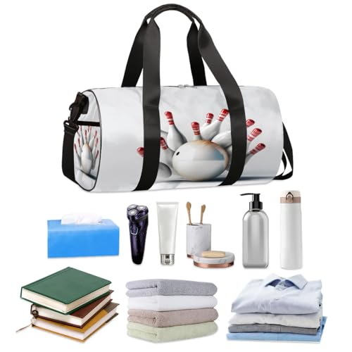 Fun Sport Bowling Travel Duffle Bag Gym Bag for Women Men Lightweight Carry on Duffel Bag for Sports Gyms Weekend Getaway3