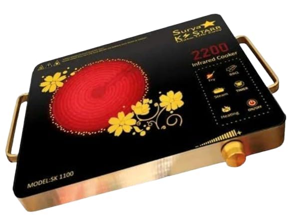 Surya K Starr Infrared Cooker, 2200W, All Utensil Friendly, Touch Control, Model SK 1100