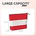 QAZWZML Austrian flag Printed women's toiletry bag, cosmetic organizer, suitable for travel and business trips.