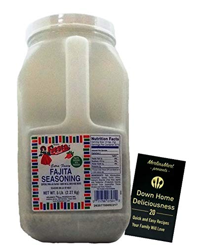 Bolner's Fiesta Extra Fancy Fajita Seasoning Meat Rub Plus Recipe Booklet Bundle (5 Pounds)