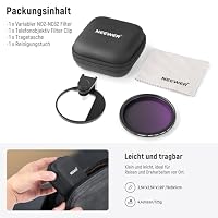 NEEWER 67mm Clip On Variable ND2-ND32 Handy Objektiv Filter Set, Telefon Clip mit Gewinde Adapterring/Cold Shoe/Verriegelungsknopf, HD ND Filter für iPhone 15 Pro Max 14 13 Galaxy S22 S23 S24 Ultra – Ansicht 9