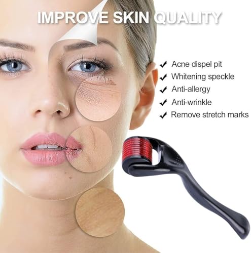 1.5mm Derma Roller for Face and Skin Care, 540 Needles Skin Care Facial Needle Face Roller, Beard Roller for Beard Growth, Hair Growth Roller, Face Derma Roller for Women Home Use (1.5mm) - Image 4