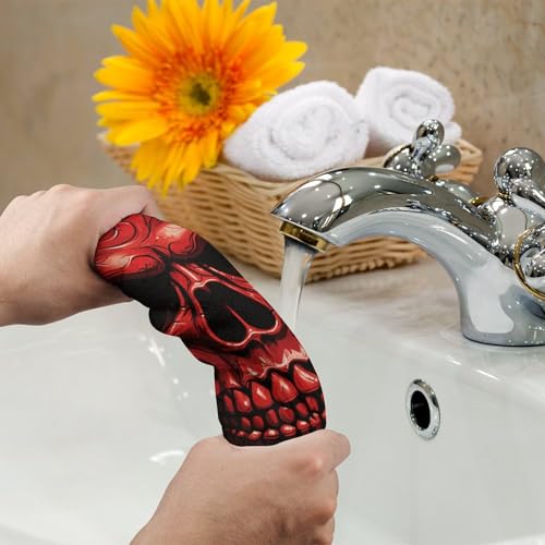 Serviette de bain légère et très absorbante imprimé crâne - 6