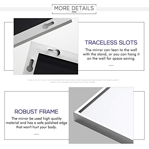 Image of NeuType Full Length Floor Mirror with Standing Holder Bedroom (Silver)