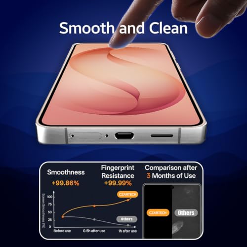 Image of Czartech Quik Fix 9H Tempered Glass Screen Protector for Samsung Galaxy S26 Plus with Auto-Align Tool