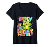 Photo Gallery donna birthday girl frog papà di birthday girl frog maglietta con collo a v Photo Gallery donna birthday girl frog papà di birthday girl frog maglietta con collo a v
