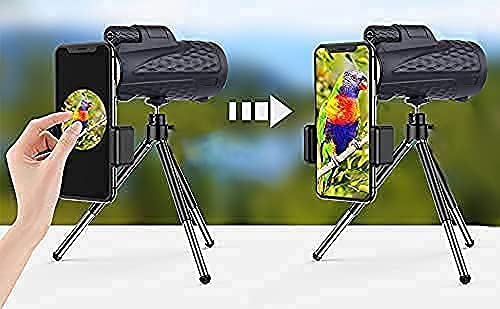 Svnry High Power Monocular 16x55 Monocular Scope BAK4 Prism Adults Portable Telescope for Bird Watching Traveling Concert Sports Game with Phone Adapter Tripod (M) (Black) - Image 7
