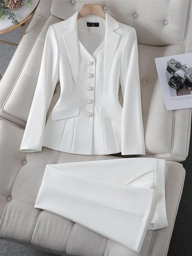Women's Blazer Pant Suit Set Female Office Ladies Work Wear Formal Jacket Trousers 2 Piece Set2