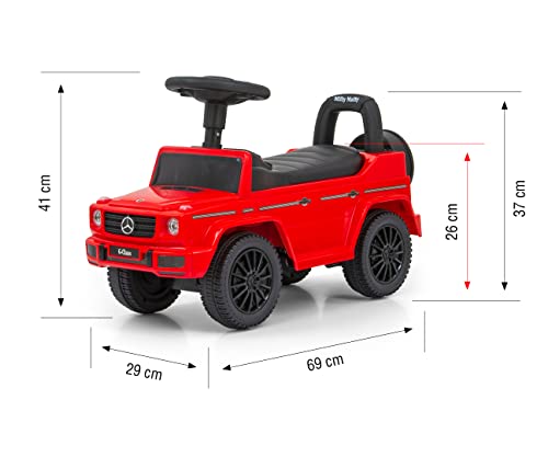 Milly Mally Mercedes G350D S Rutscher Auto für Kinder ab 1 Jahr interaktives Rutschauto mit Hupe und Motorgeräuschen Rot – Bild 3