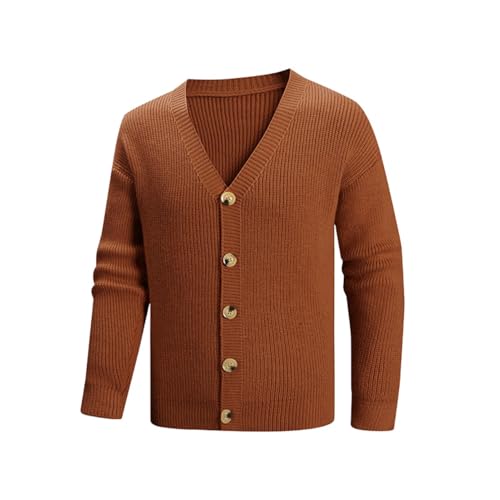 Cardigan tricot épais col V homme veste gilet hiver casual boutonné
