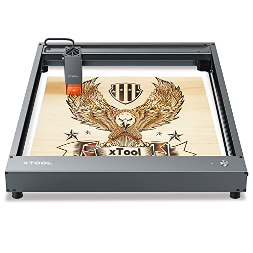 xTool D1 Laser Engraver, 60W DIY CNC Laser Cutter and Engraver Machine, 10W Eye Protection Compressed Spot Support LightBurn, 10000mm/min Diode Laser Engraving for Metal Wood(17"x15.98")