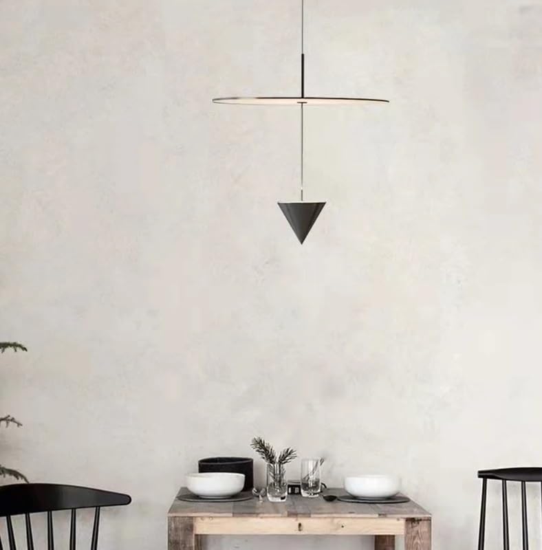 Suspension LED conique Art déco pour illuminer chaleureusement votre table de salle à manger