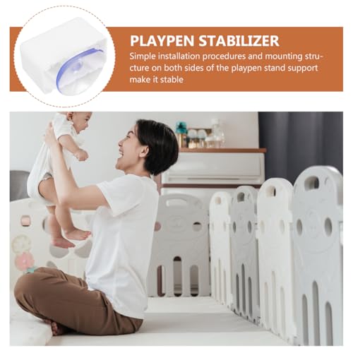 Image of Totority Playpen Non-Slip Suction Cup Connector Fixing Base for Play Area Easy to Clean Strong Suction for Stability Lightweight and Portable Design