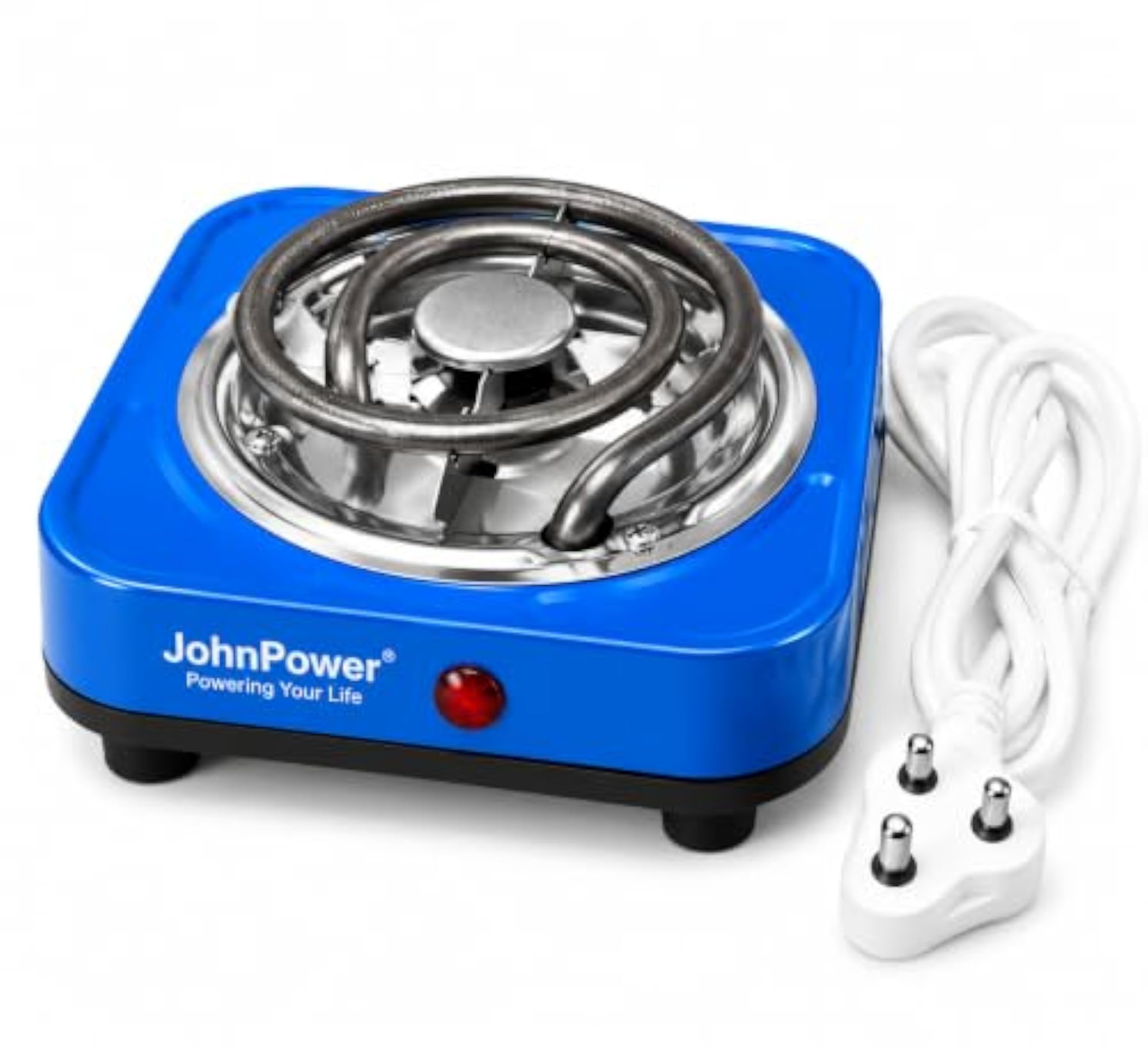 Compact Electric Hot Plate 500W Single Burner, Blue