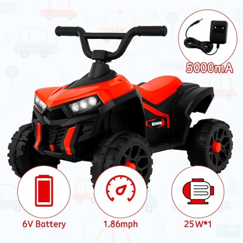 Image of Happy Goods ATV Battery Operated Electric Bike for Kids | Rechargeable Ride on Baby Big Bikes with Light, USB & Music | Beach Bike | Electric Bike for Kids 2 to 5 Year Boys Girls