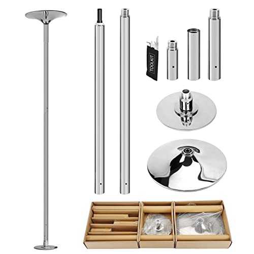 PRIOR FITNESS Professional Dance Pole 45mm Dance Pole Set Adjustable Heavy Duty Spinning Removable Pole Dance Portable Static Fitness Dancing Pole Kit for Home Apartment Club Party Gym