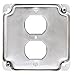 Hubbell Raco 902C 1 Duplex Receptacle 4-Inch Square Exposed Work Cover by Raco