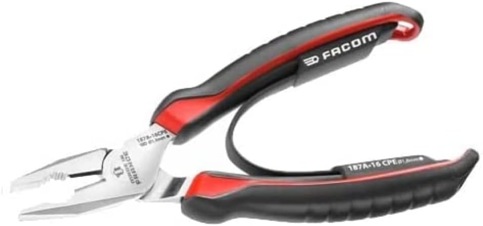 Facom 187A.16CPE Universal Pliers, Red/Black, 160 mm