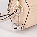 Lucky Silver Metal Dice Keychain with Black Dots - Stylish and Fortunate Charm for Keys, Bags, and Everyday Use - Durable, Multipurpose Accessory
