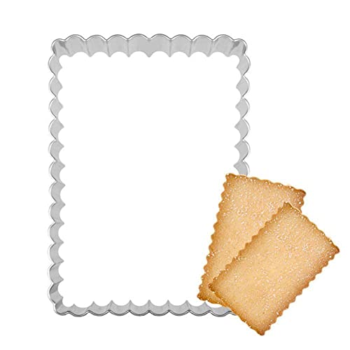 1 cortador de galletas de mantequilla de acero para hornear herramienta cuadrada rectangular de lujo para molde al por mayor galletas F4y6 molde galleta