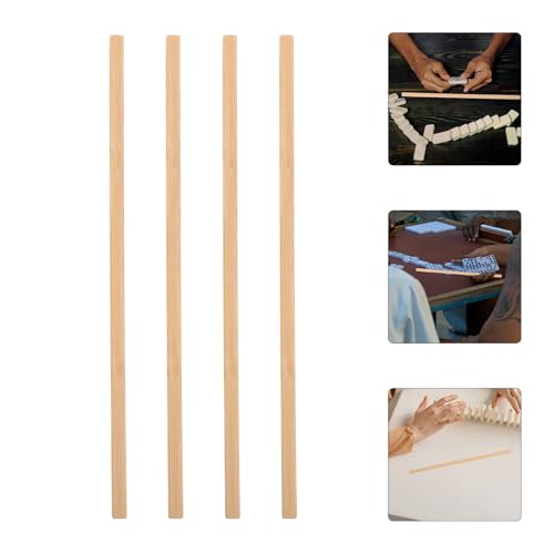 4pcs soportes de madera para fichas de Mahjong, mini rack 38cm miniatura 4