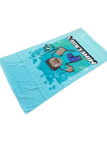 Telo Mare Minecraft Grande 70x140 centimetri 100%