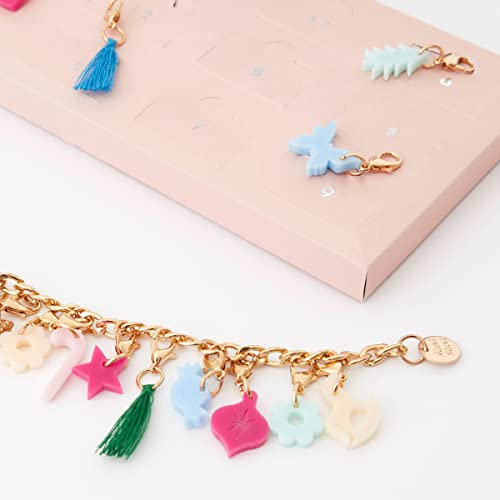 Image of Meri Meri Winter Ballerina Charm Bracelet Advent Calendar (Pack of 1), Advent Calendar For Girls, Ages 8+, 6.875 inch x 2.375 inch x 4.375 inch, Christmas Countdown Calendar, Jewelry Box