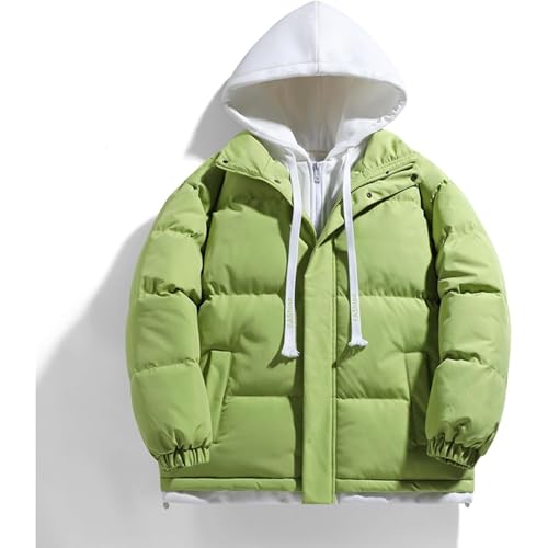 Doudoune double couche homme avec capuche réglable fermeture éclair intégrale - 2